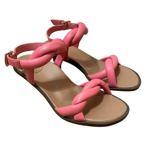 Vionic Women's‎ 7 Pink Angelica Puff Twist Strappy Sling Kitten Heel Sandal NWOB - Picture 1 of 9